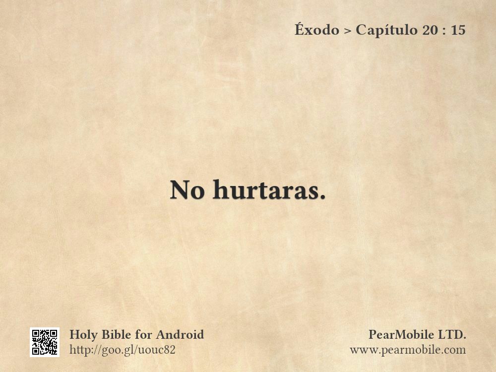 Éxodo, Capítulo 20:15